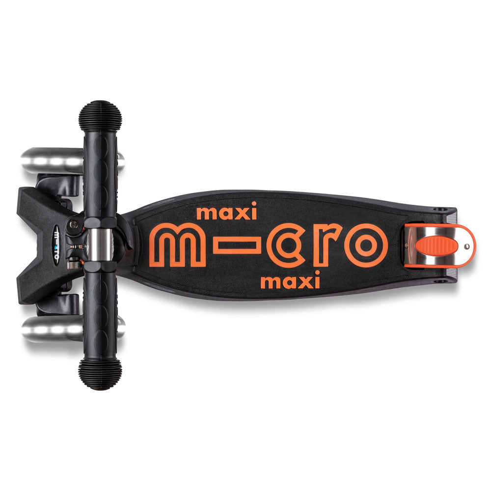 Monopattino bambino Maxi Micro Deluxe LED nero