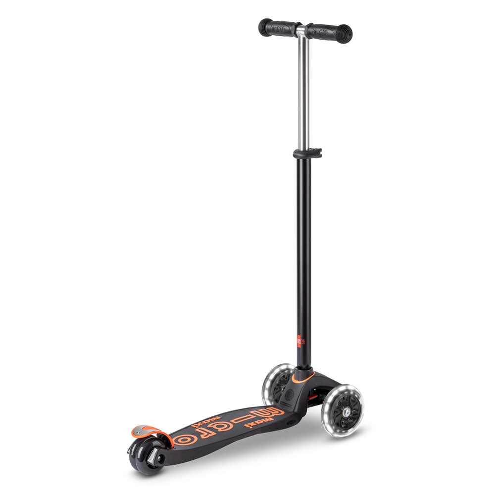 Monopattino bambino Maxi Micro Deluxe LED nero