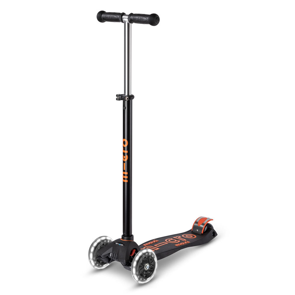 Monopattino bambino Maxi Micro Deluxe LED nero