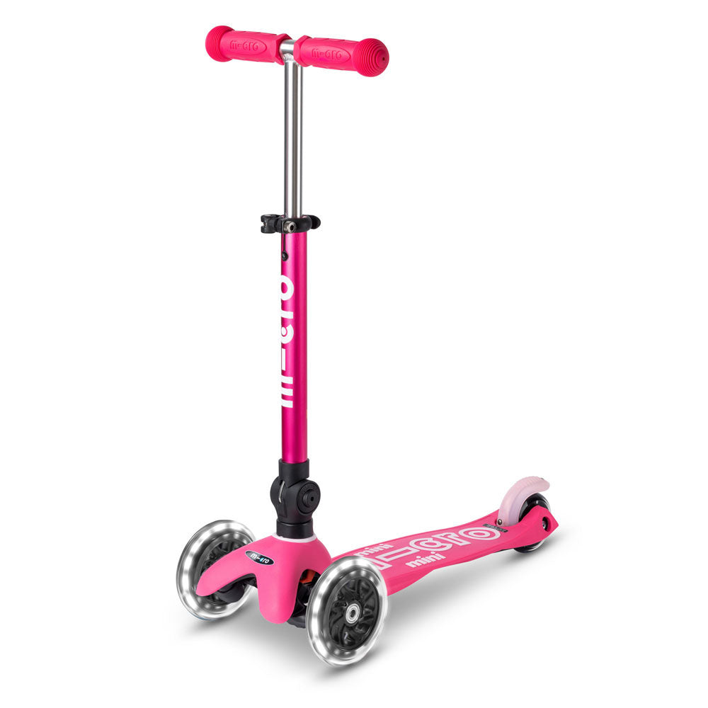 Monopattino bambino Mini Micro Deluxe LED pieghevole rosa
