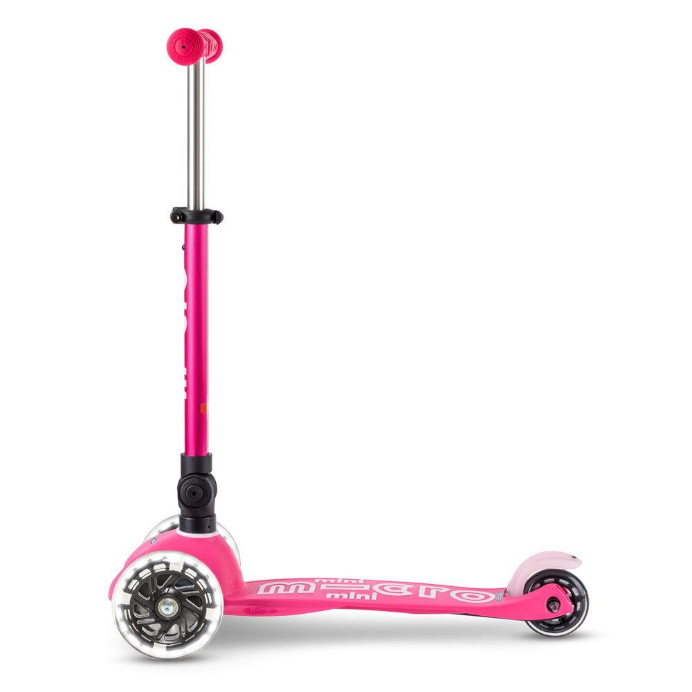 Monopattino bambino Mini Micro Deluxe LED pieghevole rosa
