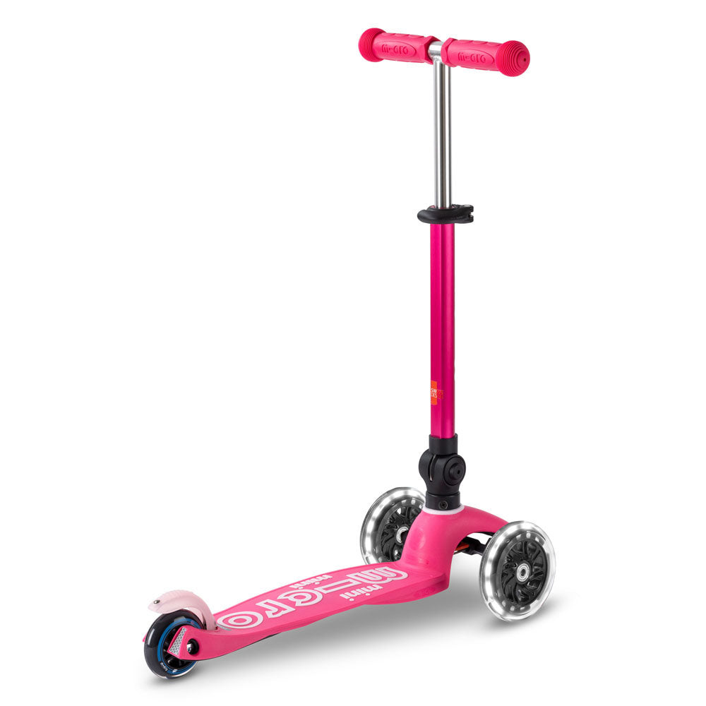 Monopattino bambino Mini Micro Deluxe LED pieghevole rosa