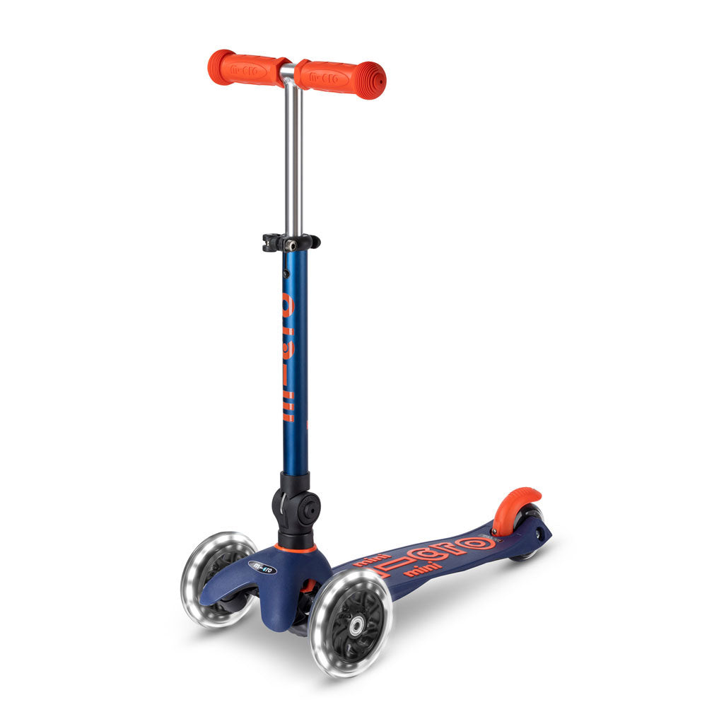 Monopattino bambino Mini Micro Deluxe LED pieghevole blu