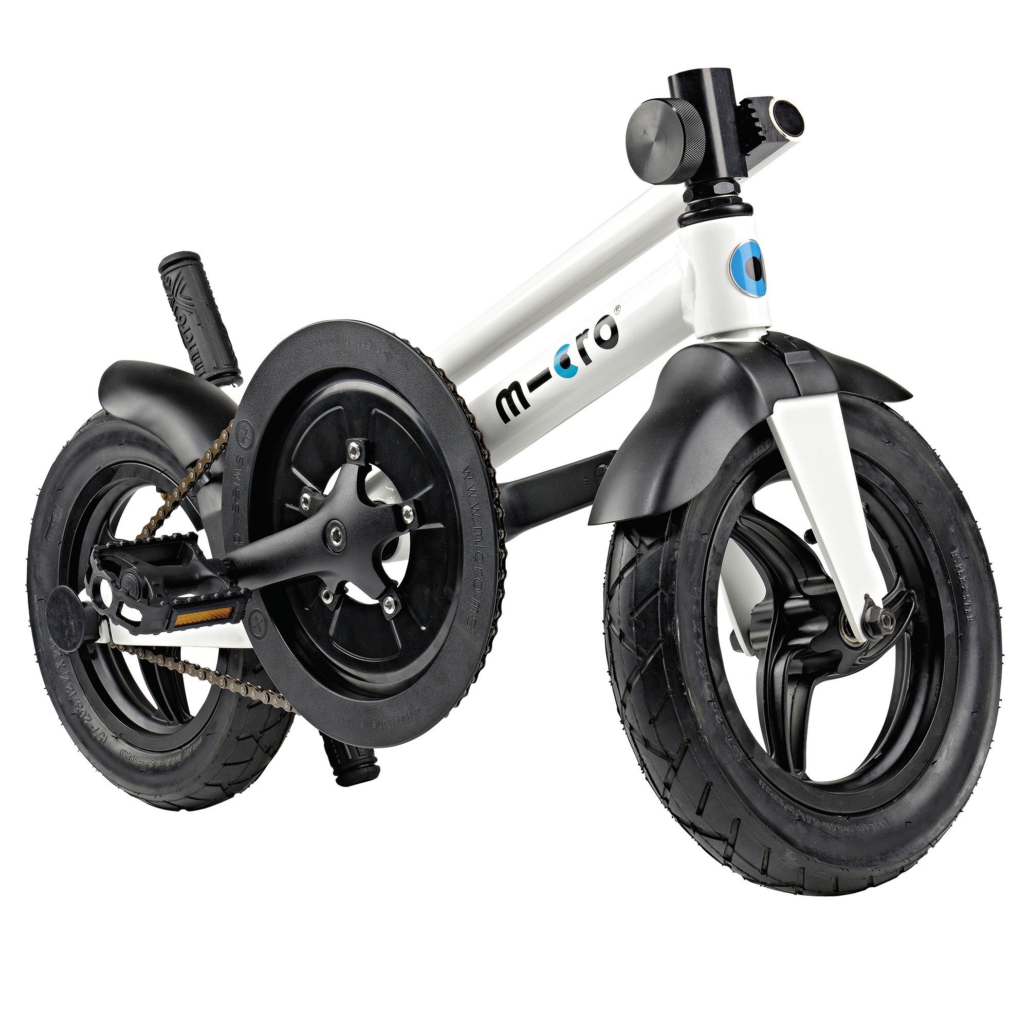 Bicicletta senza sellino Micro Pedalflow bianco