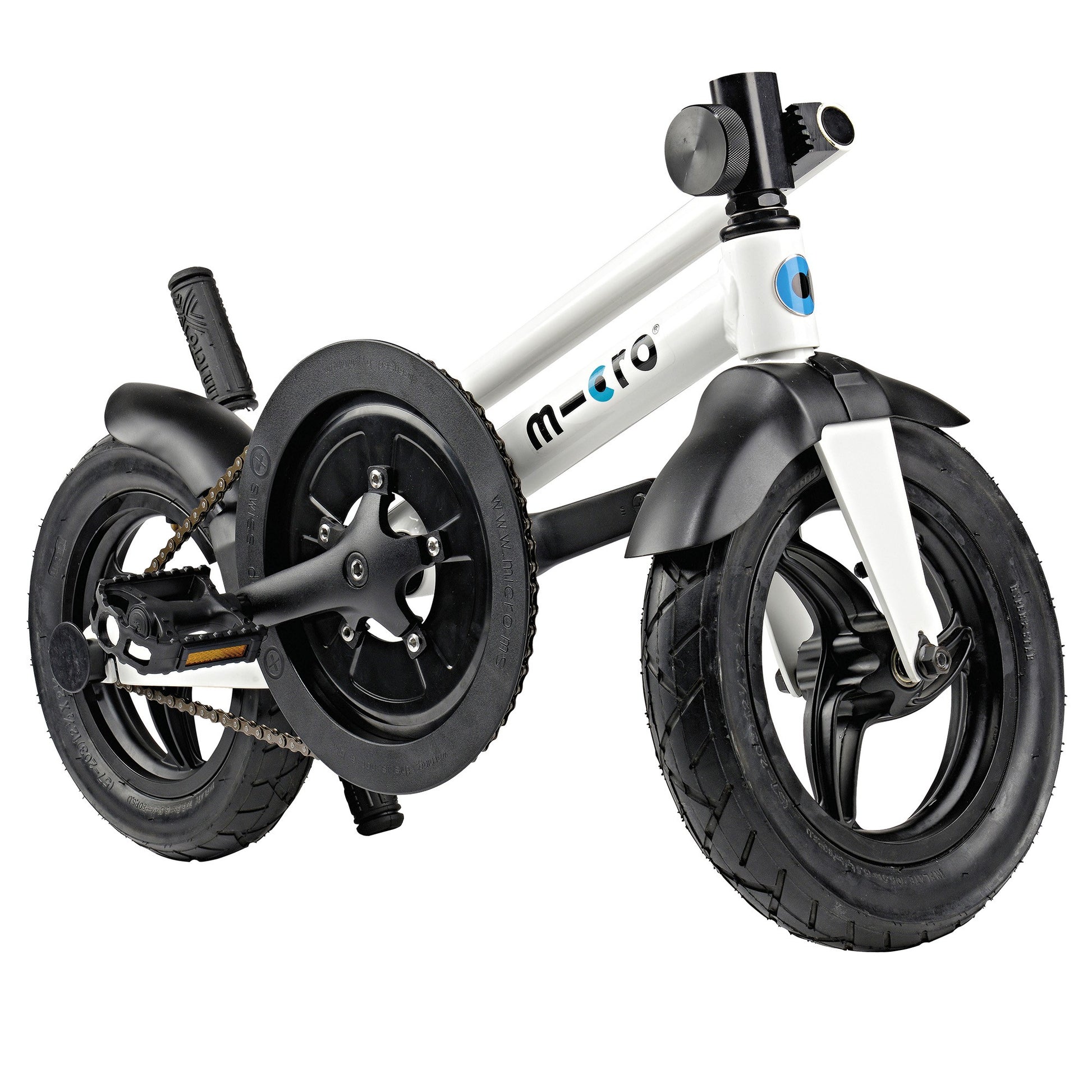 Bicicletta senza sellino Micro Pedalflow bianco