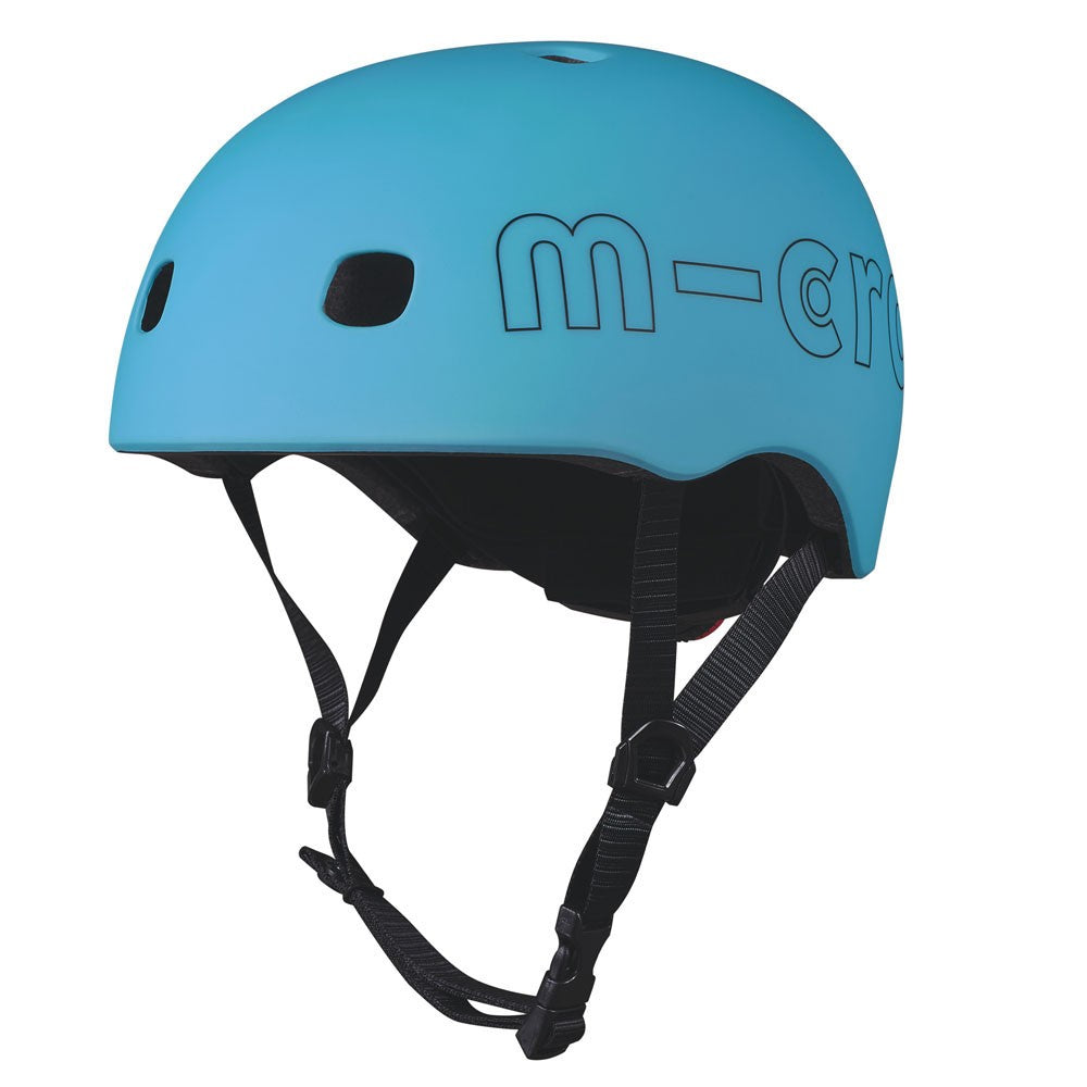 Casco con luce blu oceano M