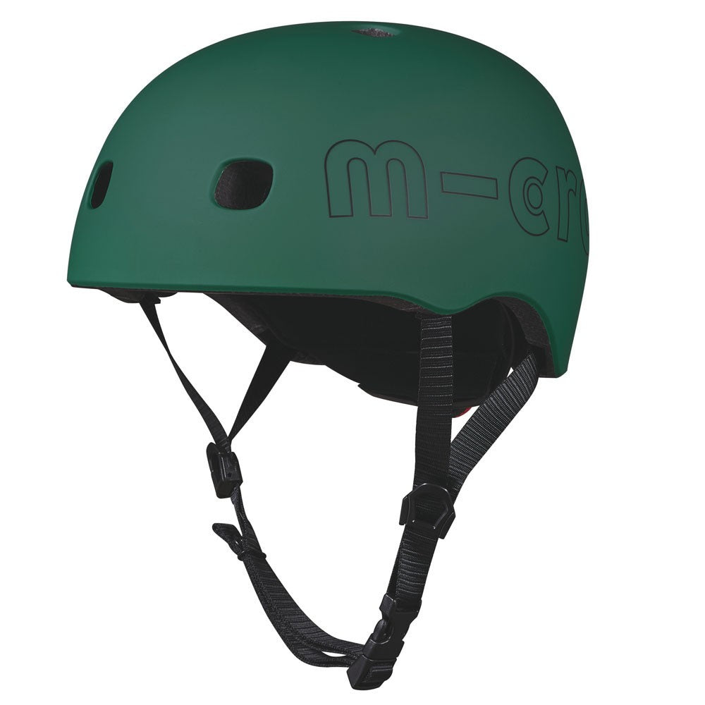 Casco con luce verde muschio M