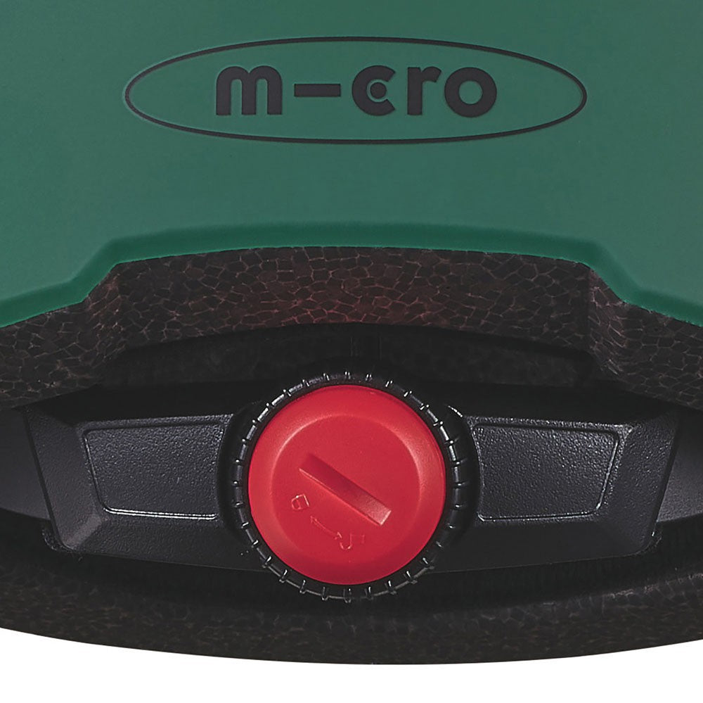 Casco con luce verde muschio M