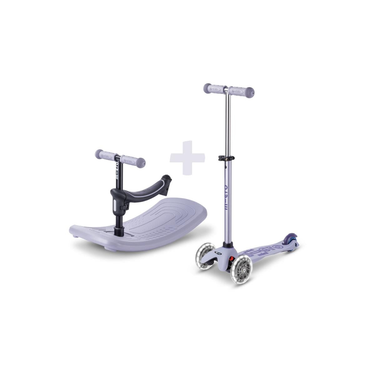 Dondolo e monopattino Mini Micro deluxe LED lavanda