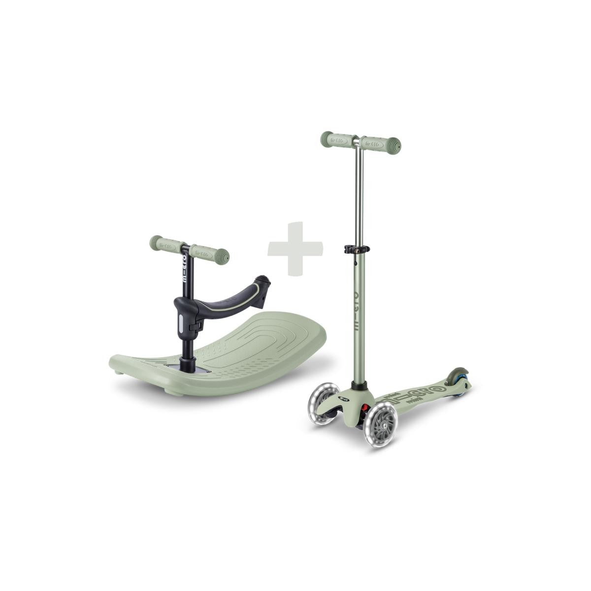 Dondolo e monopattino Mini Micro deluxe LED verde