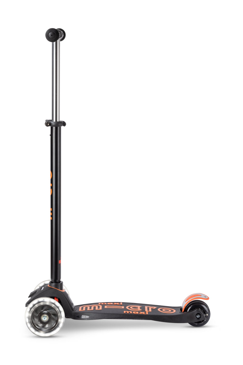 Monopattino bambino Maxi Micro Deluxe LED nero