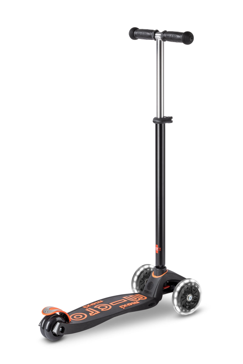 Monopattino bambino Maxi Micro Deluxe LED nero