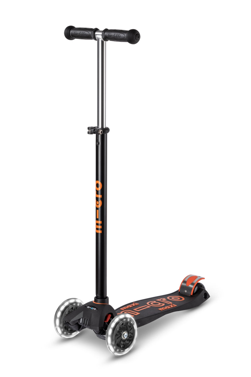 Monopattino bambino Maxi Micro Deluxe LED nero