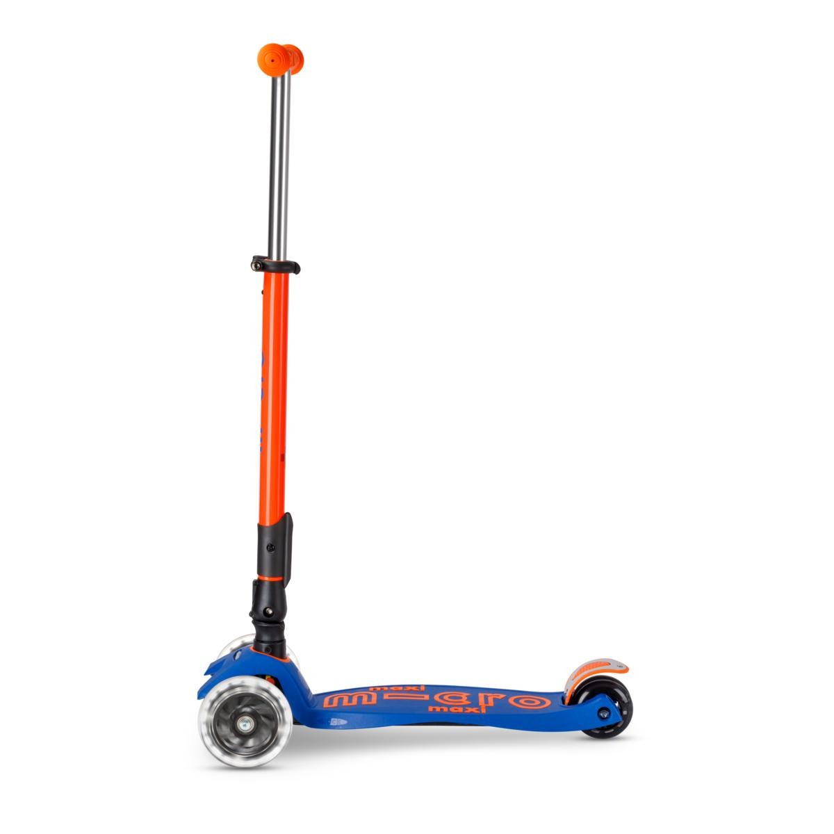 Monopattino bambino Maxi Micro Deluxe pieghevole blu neon