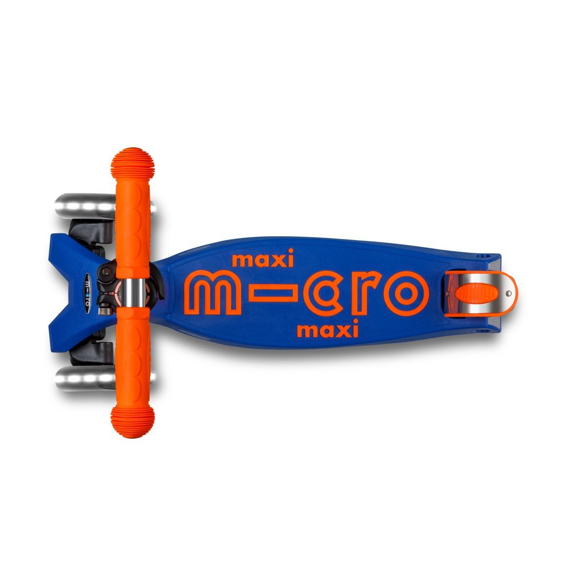 Monopattino bambino Maxi Micro Deluxe pieghevole blu neon