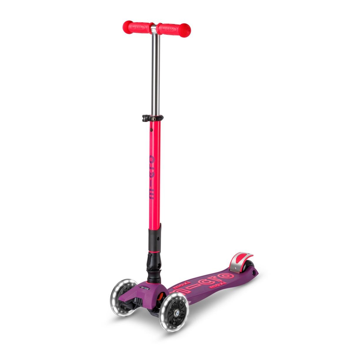Monopattino bambino Maxi Micro Deluxe pieghevole rosa neon