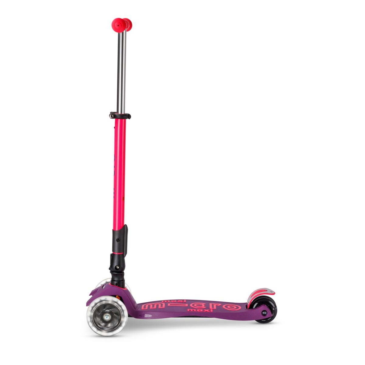 Monopattino bambino Maxi Micro Deluxe pieghevole rosa neon