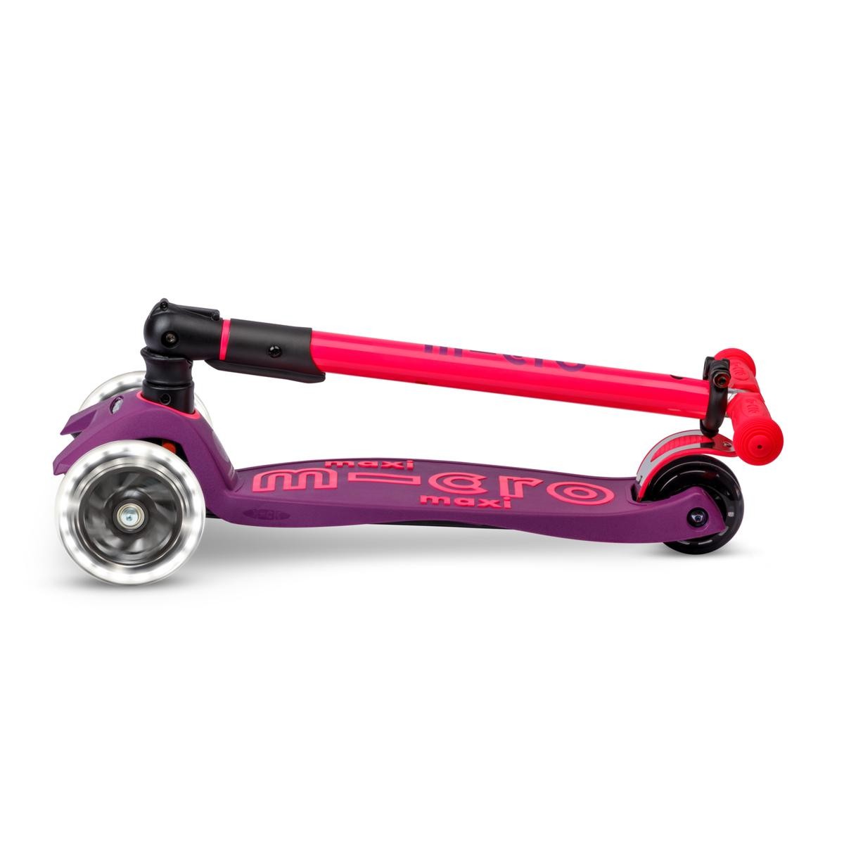 Monopattino bambino Maxi Micro Deluxe pieghevole rosa neon