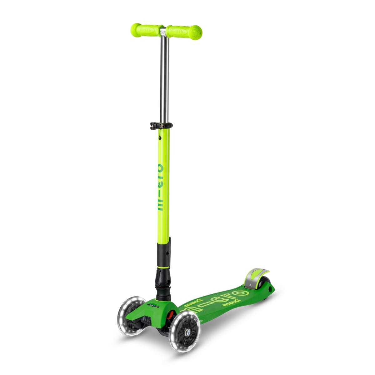 Monopattino bambino Maxi Micro Deluxe pieghevole verde neon