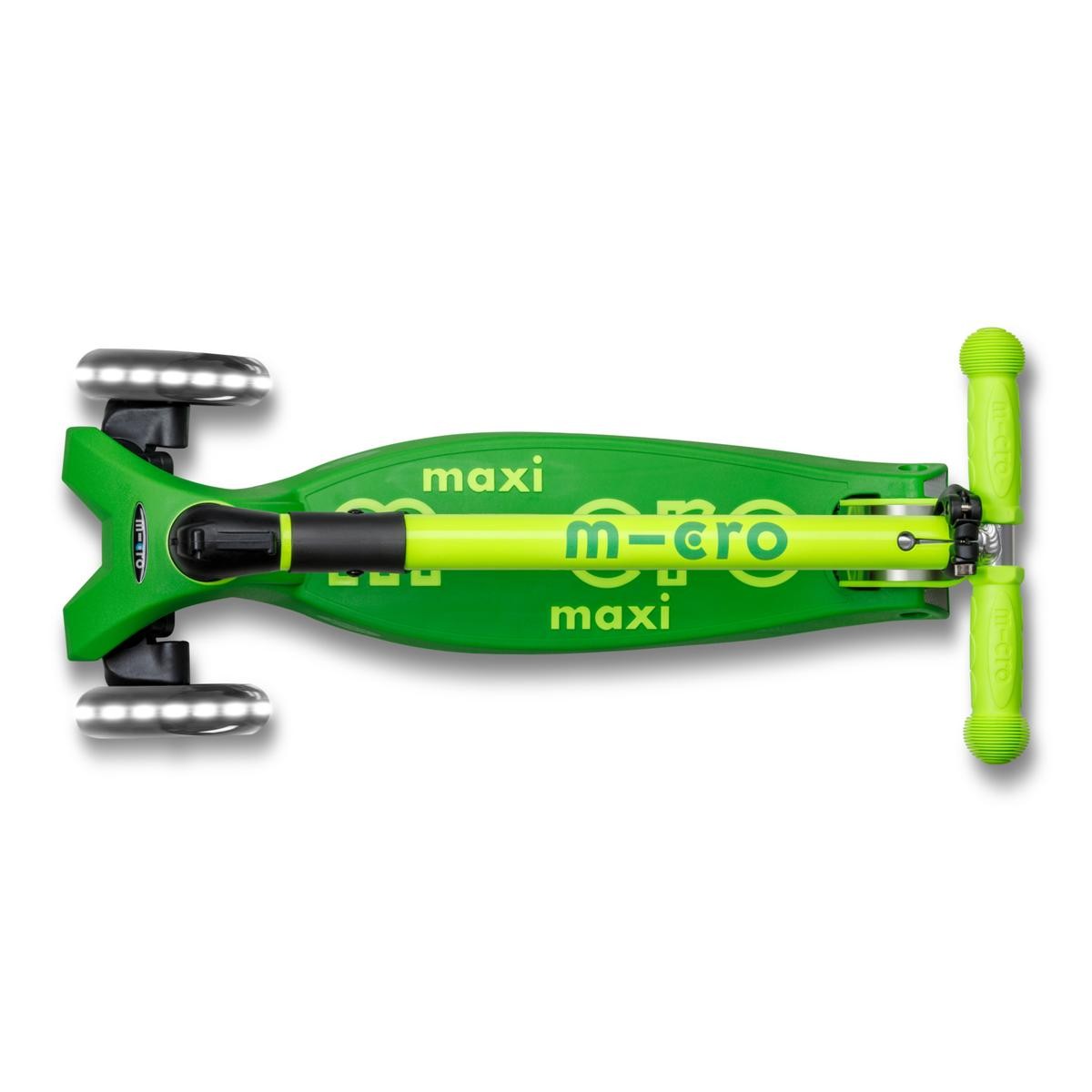 Monopattino bambino Maxi Micro Deluxe pieghevole verde neon