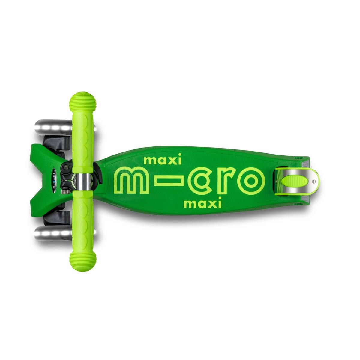 Monopattino bambino Maxi Micro Deluxe pieghevole verde neon