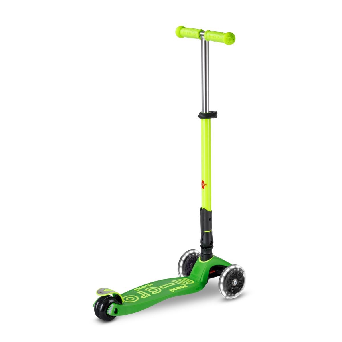 Monopattino bambino Maxi Micro Deluxe pieghevole verde neon