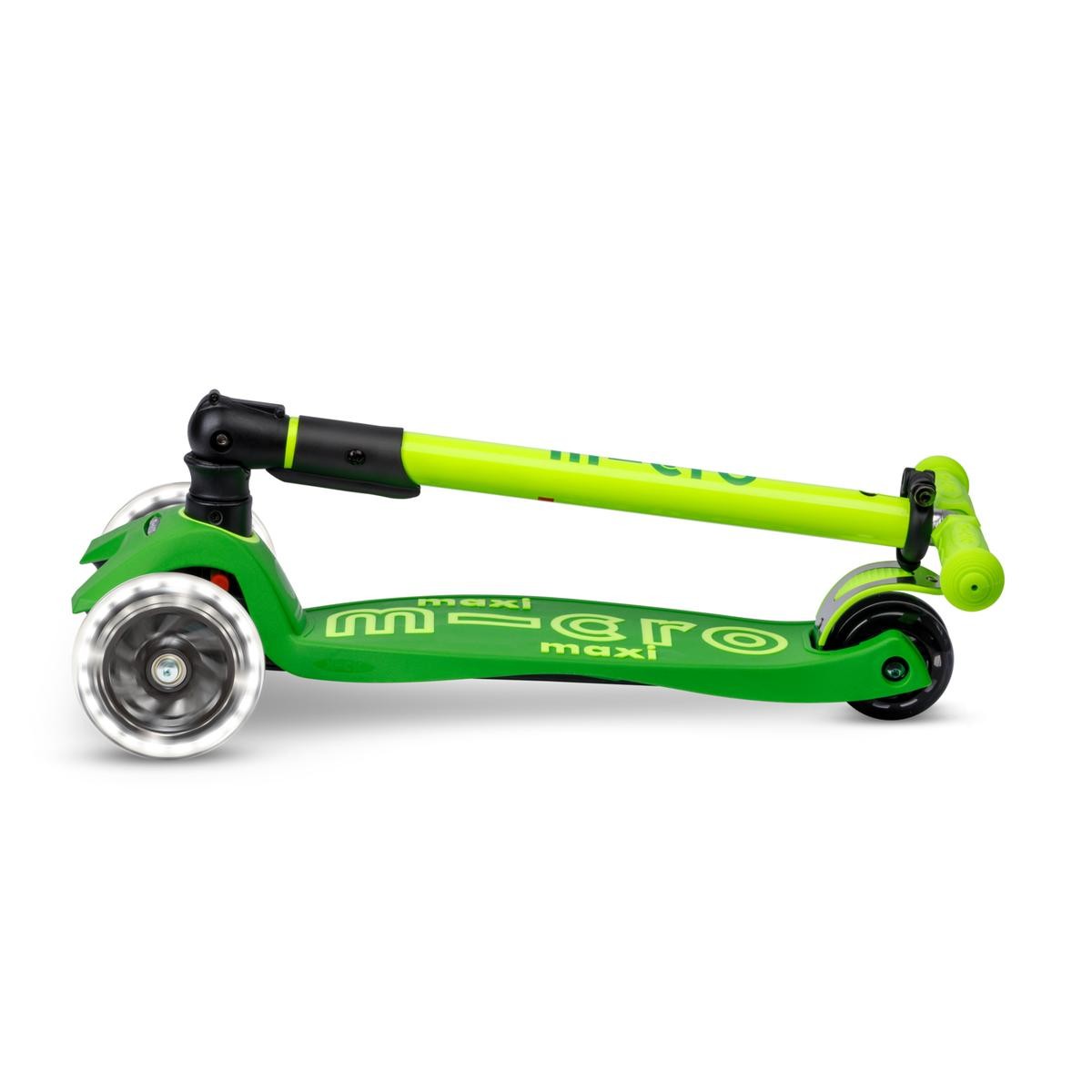 Monopattino bambino Maxi Micro Deluxe pieghevole verde neon