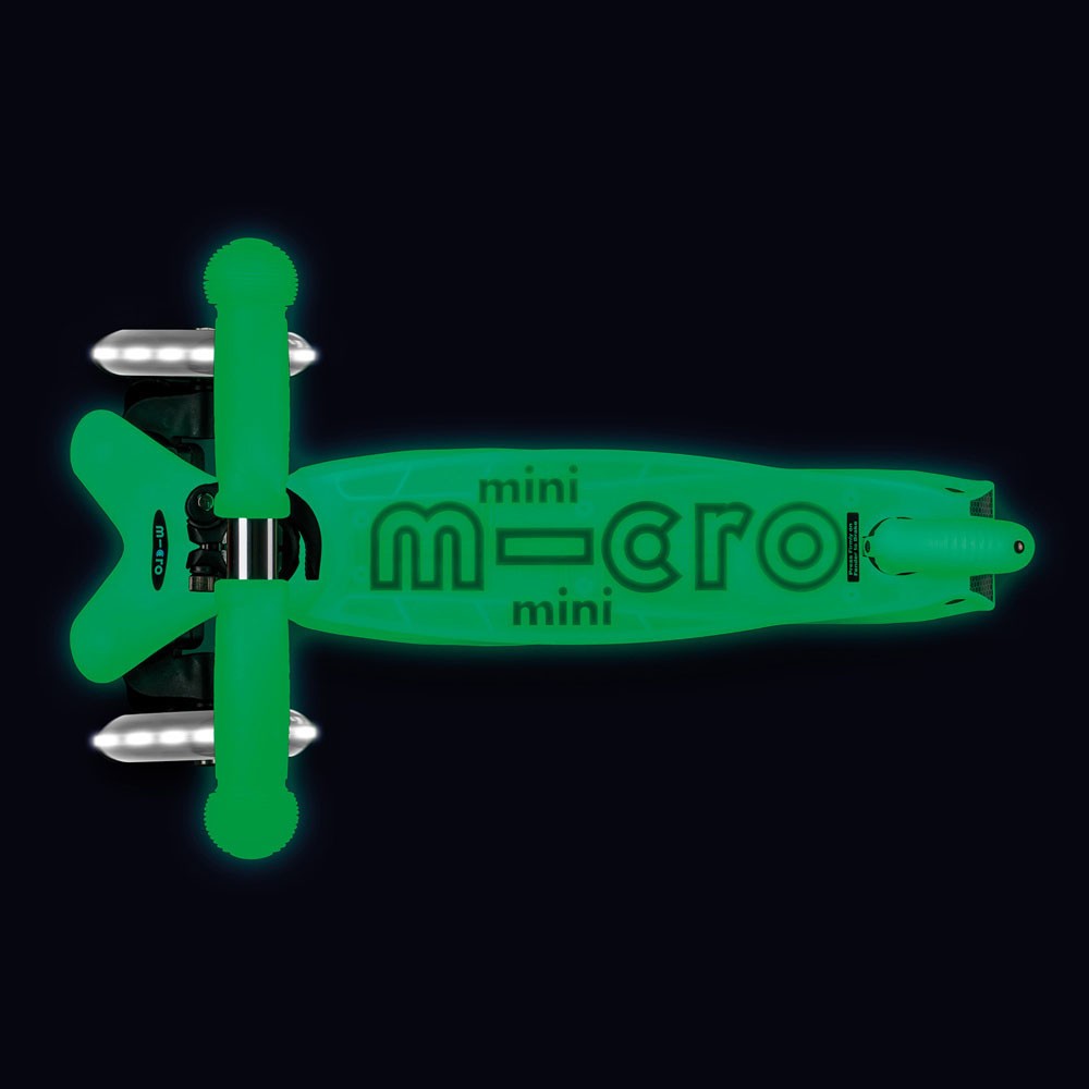 Monopattino bambino Mini Micro Deluxe Glow LED verde