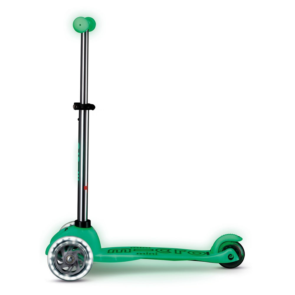 Monopattino bambino Mini Micro Deluxe Glow LED verde