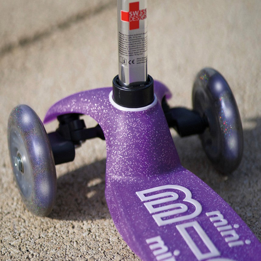 Monopattino bambino Mini Micro Deluxe LED viola glitter