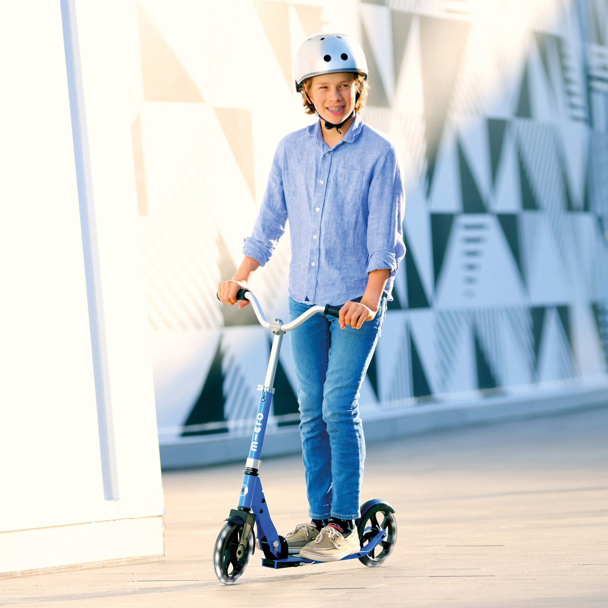 Monopattino Micro Cruiser LED blu