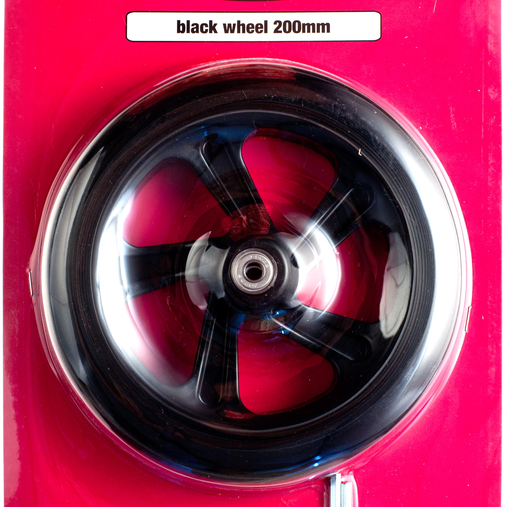 Ruota Micro PU nera 200 mm