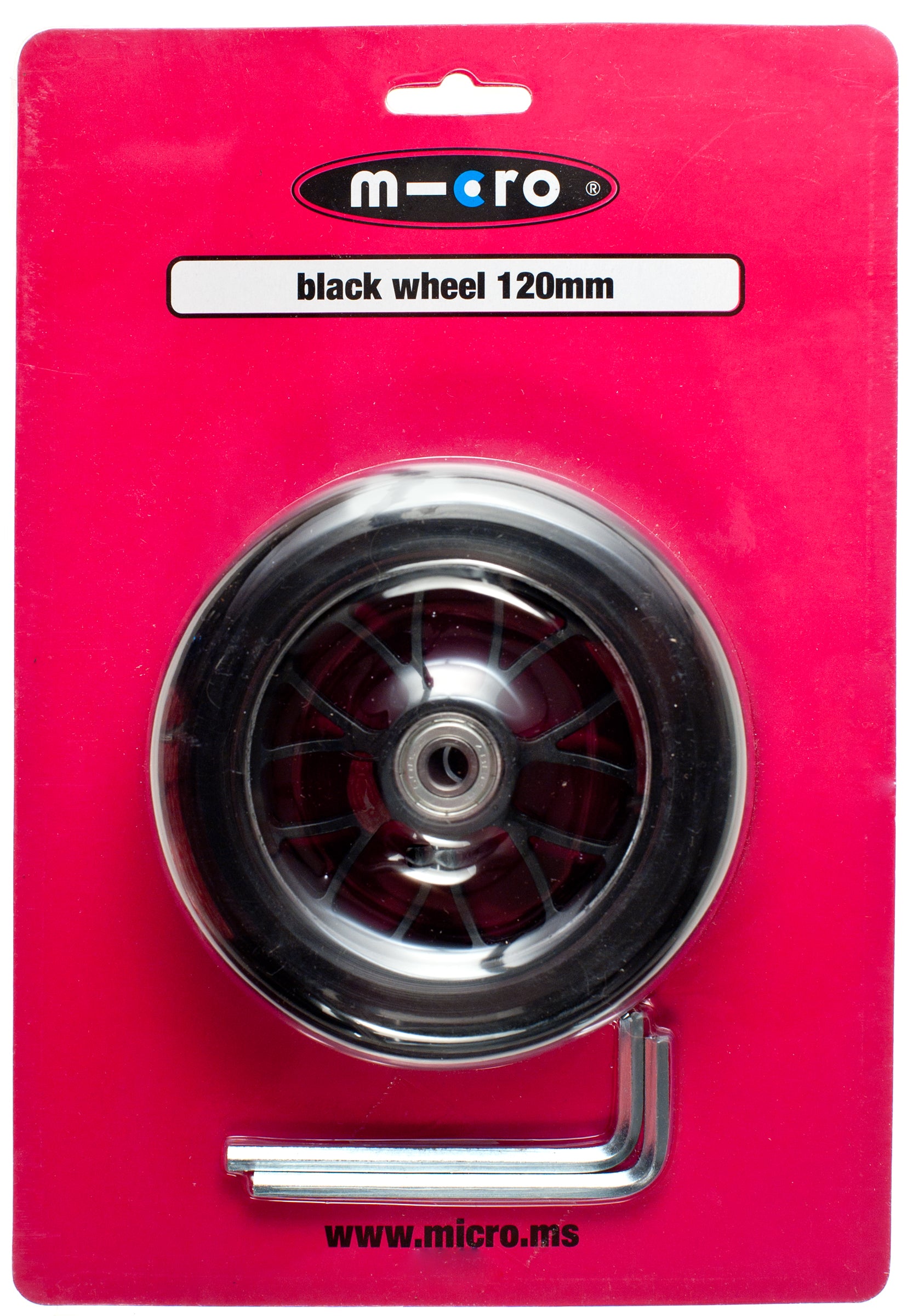Ruota Micro PU nero 120 mm