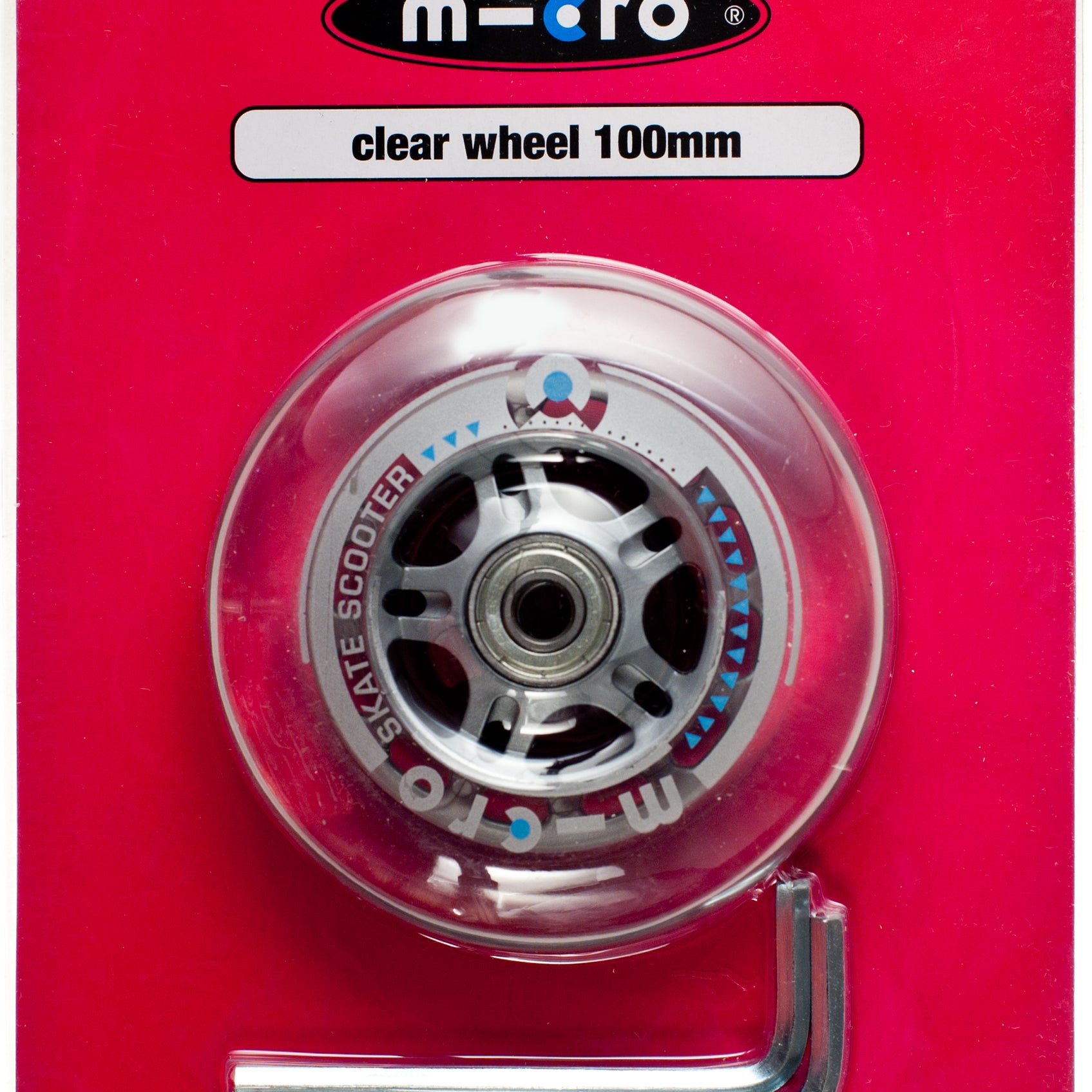 Ruota Micro PU trasp 100 mm